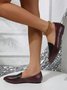 Minimalist Color Block Slip On Shoes