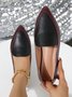 Minimalist Color Block Slip On Shoes