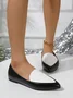 Minimalist Color Block Slip On Shoes