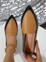 Minimalist Color Block Slip On Shoes