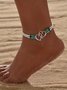 Heart to Heart Turquoise Double Layer Feet Chain