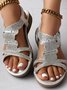 Summer Wedge Heel Casual Pu Sandal