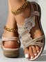 Summer Wedge Heel Casual Pu Sandal