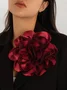 1pc Satin Flower Brooch Suitable For Holiday Parties