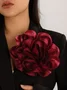 1pc Satin Flower Brooch Suitable For Holiday Parties