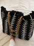 Straw Fringed Large Capacity Tote Beach Bag