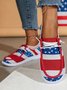 Mesh Fabric All Season America Flag Casual Shallow Shoes
