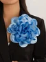 1pc Satin Flower Brooch Suitable For Holiday Parties