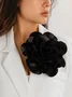 1pc Satin Flower Brooch Suitable For Holiday Parties