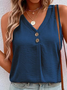 Plain Loose Casual Tank Top