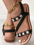 Plain Boho Pu Sandal