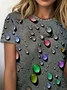 3d printing Casual Abstract Crew Neck T-Shirt
