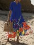 Floral Casual V Neck Dress