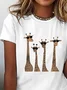 Plus Size Casual Deer Loose T-Shirt