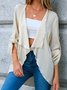 Plain Casual Shawl Collar Loose Jacket