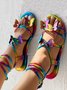 Pu Plain Summer Vacation Strappy Sandals