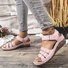 Plain Wedge Heel Summer Pu Wedge Sandal