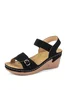 Casual Wedge Heel Plain Wedge Sandal