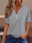 Jersey Casual V Neck T-Shirt