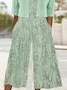 Plus Size Crew Neck Casual Loose Two-Piece Set
