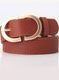 Versatile Women's Minimalist PU Belt