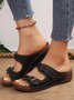 Summer Plain Casual Slide Sandals