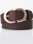 Versatile Women's Minimalist PU Belt