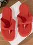 Plain Summer Rubber Casual Flip-Flops