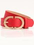 Versatile Women's Minimalist PU Belt