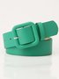 Minimalist women's square buckle candy colored versatile belt