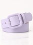 Minimalist women's square buckle candy colored versatile belt