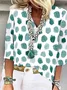 V Neck Floral Casual Shirt