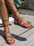 Summer Plain Vacation Strappy Sandals