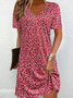 Jersey Casual Loose Disty Floral Dress