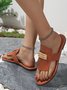 Summer Plain Casual Pu Slide Sandals