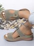 Wedge Heel Summer Plain Casual Slide Sandals