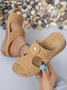 Wedge Heel Summer Plain Casual Slide Sandals