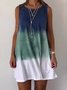 Tie-Dye Pattern Loose Crew Neck Casual Dress