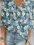 Loose Cotton Casual Floral Shirt