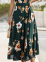 Women's Floral Design Chiffon Resort Dress