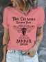 The Cicada Reunion U.S Tour 2024 Cicada Casual Text Letters Cotton T-Shirt