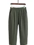 Plain Casual Cotton Pants