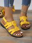 Plain Casual Pu Summer Sandal