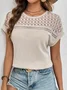 Crew Neck Casual Blouse