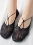 Lace Women's Shallow Cut Hollow Cross Invisible Socks