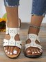 Plain Casual Pu Summer Sandal