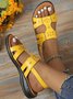Plain Casual Pu Summer Sandal