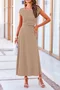 Womens 2 Piece Casual Knit Short Sleeve Crop Top High Waist Midi Skirt Set