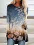 Crew Neck Floral Casual Loose T-Shirt