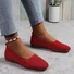 All Season Wedge Heel Plain Mesh Fabric Shallow Shoes